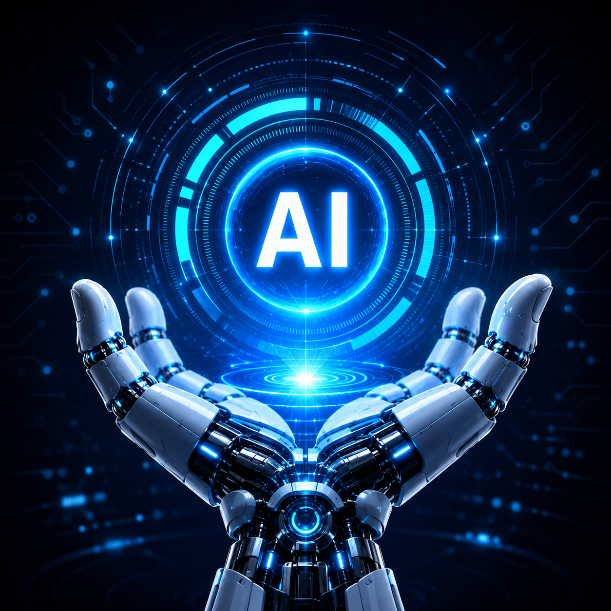 AI Agents for Agents robotic and human hands logo